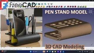 Pen Stand CAD modeling | 3d Modeling | freeCAD TUTORIAL IN HINDI