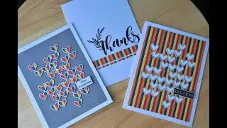 Die cutting - stacked hearts - three for one card