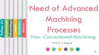 Why Advanced Machining Processes | ProfDTKasshid | L02 | LLAGT #LLAGT