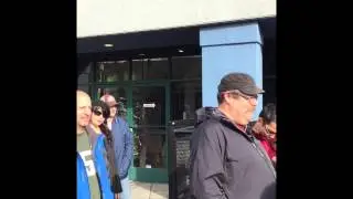 The line to purchase tickets for the Wild Friendship Celebration at Russian River Brewing Company.