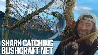 Ловля акул рыболовной сетью Bushcraft