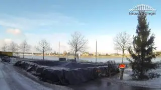 Bouw nieuwjaarsplonsbad Waalkade in 1 minuut  TIME LAPSE