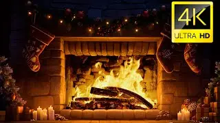 Super Relaxing Fireplace Crackling ASMR & Burning Fire Sounds 6 Hours 🔥 4K Cozy Fireplace