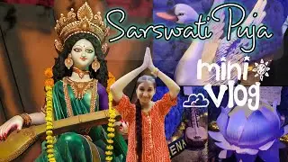Best Saraswati Puja Ever! 😍 beautiful Idols & Decorations | Mini Vlog