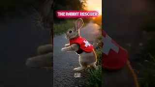 A brave bunny comes to the rescue of a tiny kitten. #rescueanimal #trendingnow #shorts