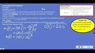Alg.1 Exponential Growth and Decay 6.3 Part 2 (real life examples)