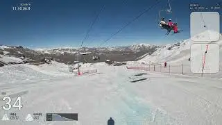 Skiing from Mirador to Gondola (Diablada, red) - full descent - Valle Nevado, Chile