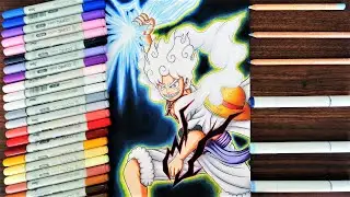 Drawing Luffy Gear 5 | Sun God Nika - ONE PIECE