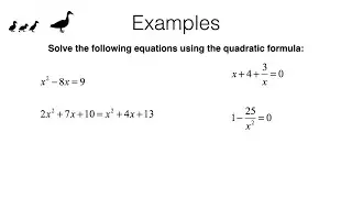 A18c Solving equations using the quadratic formula video 3 of 3
