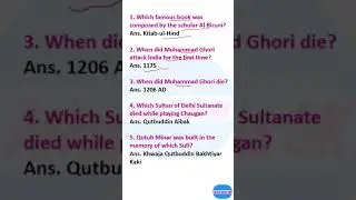 Medieval History One Liner GK | Part - 22