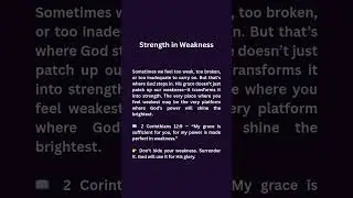 Biblical Wisdom: Strength in Weakness