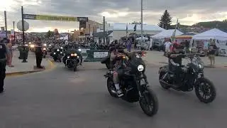 Police shut down streets in Sturgis 10 Aug, 2022