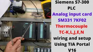 Аналоговая плата ввода SM331 7KF02 для ПЛК Siemens S7-300, подключение и настройка термопар K, L,...