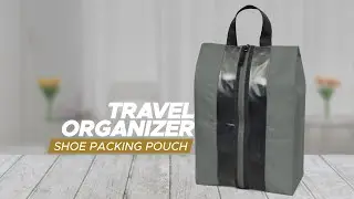 FATMUG Travel Shoe Pouch | Gym Men and Ladies Footwear Packing Storage Portable Cover | Grey