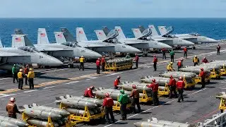 Истребители F-18 США, несущие сотни бомб JDAM, направляются на Ближний Восток!
