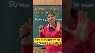Exam time management strategy #mpc001 #ignoumapc #mapc