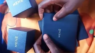 Mene gold Cube earing unboxing.