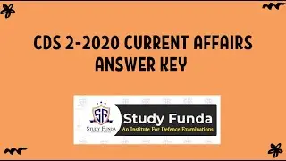 CDS-2-2020 Current Affairs Answer Key