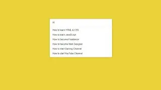 Search Bar with Auto-complete Search Suggestions using HTML CSS & JavaScript