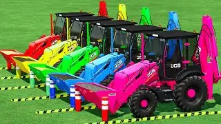 COLORS LOADERS BACKHOE JCB & TRANSPORT CEREALS with McCORMICK TRACTORS! Farming Simulator 25