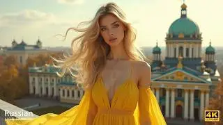 4K AI Art Lookbook｜Luminous AI Model in Breezy Yellow Dress with City View