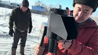 Электрический мини бетононасос, распаковка. 