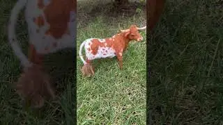 Needle Felted Texas Longhorn | Handmade Wool Sculpture | Fiber Art