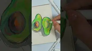 #Avocado # #Happynewyear, #color, #painting, #AcrylicMarker #ASMR #ART #Alphabet