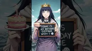 Birthday Of Hinata 🎉🎂 || Obito Voice 💀 || #hinata #birthday
