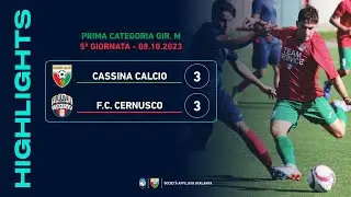 Cassina Calcio - F.C. Cernusco 3-3 | Gol & Highlights | Prima Categoria 2023/24