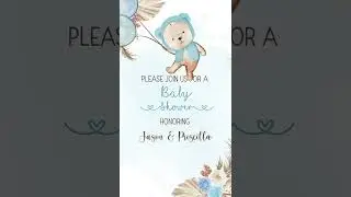 BOHO TEDDY BEAR VIDEO INVITATION