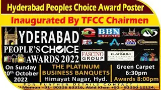 Hyderabad People&rsquo;s Choice Award Poster inaugurated by TFCC Chairmen | BBN NEWS