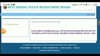 WBP Constable Admit Card 2021