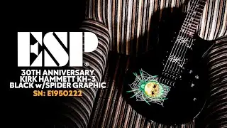 Peach Picks! | ESP 30th Anniversary KH-3 Kirk Hammett | Black w/ Spider Graphic | SN: E1950222