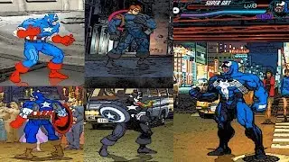 Mugen : Marvel : Captain America Vs Venom (Four Battle) (Request)