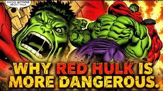 Green Hulk Can't Match Red Hulk's Strength