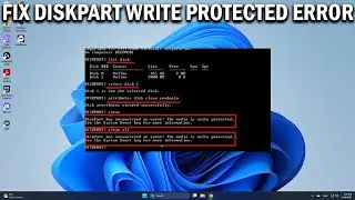 How To Fix Diskpart has encountered on error The media is Write Protected Error - Easy Fix