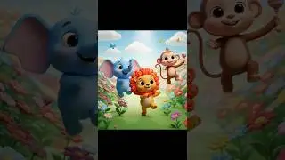 Jungle Party Aai!! Kids Song!! #viral #viralshorts #kidsstudywithfun #kidsrymes #cutebaby