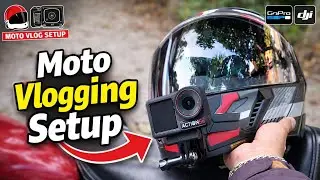Helmet Camera Setup for Moto Vlogging | Chin Mount Tutorial #motovlog #motovloggingsetup #gopro #dji