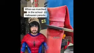 When we marched in the school Halloween parade 👻 #comedy #shorts