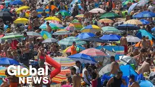Coronavirus: Thousands crowd UK beaches, ignoring health advice