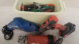 Engineering Building Tools Box Drill, Wrench, Hammer, Pliers, Screwdriver, Grinder