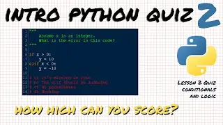 Introductory Python quiz 2: Test your knowledge!