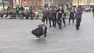 Bboy Dyzee practice with Dream Runnerz on The street