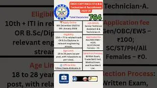 DRDO CEPTAM-11 Recruitment 2026, 764 STA-B & Technician-A Posts #careerpulse #job #jobs #viral #drdo
