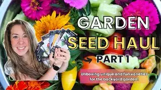 Garden SEED HAUL 2024 - Part 1 (unboxing unique fun varieties)