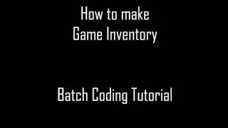 How to make an Inventory in a batch RPG