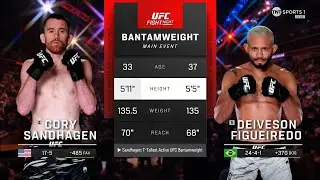 CORY SANDHAGEN VS DEIVESON FIGUEIREDO | UFC FULL FIGHT | UFC FIGHT NIGHT