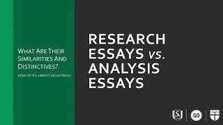 Research Essay vs. Analysis Essay