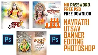 Navratri Utsav banner editing 2023 || Navratri banner 3 design || Navratri banner editing PHOTOSHOP